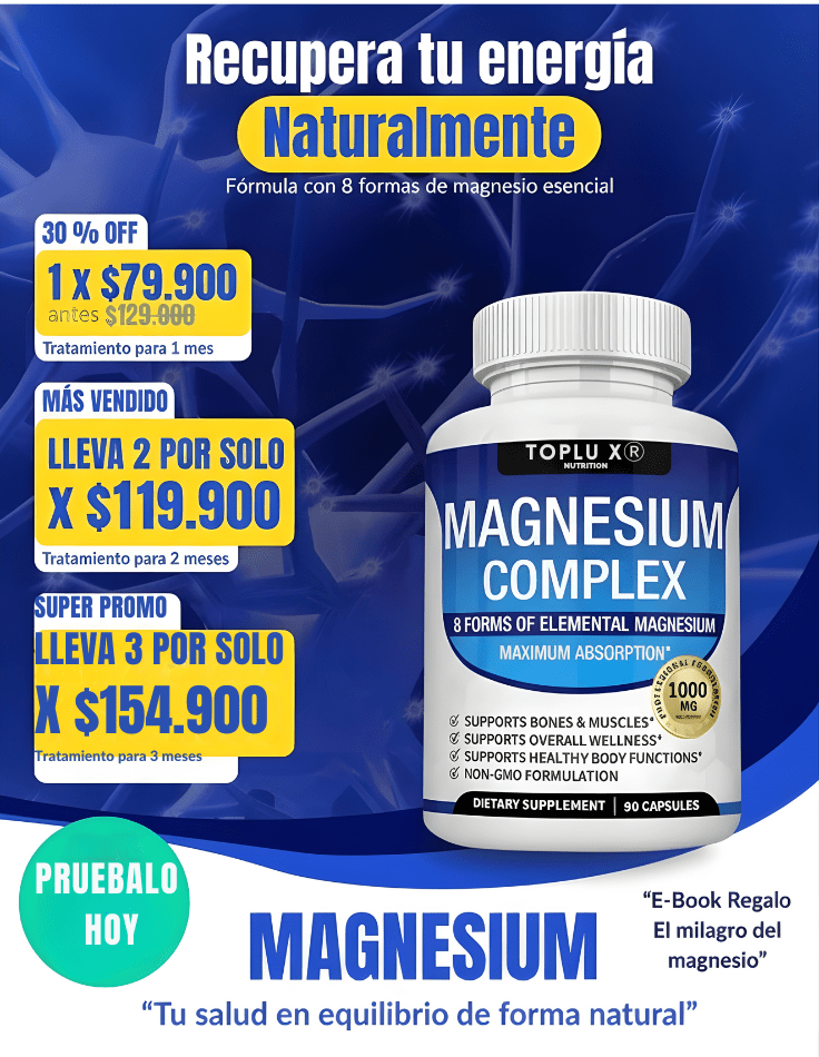 COMPLEJO DE MAGNESIO 2 X 1 - Vida en Casa