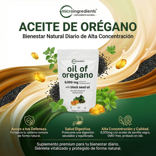 Capsulas de Oregano Microingredients importado EE UU | Cuida tu salud de adentro hacia afuera - Vida en Casa