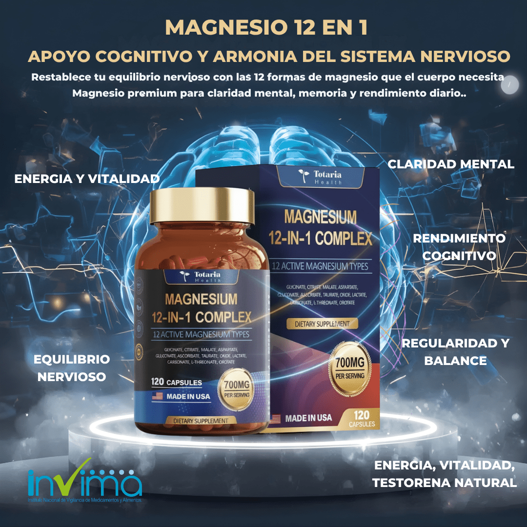 Magnesio 12 en 1 Complex Totaria Health - Vida en Casa